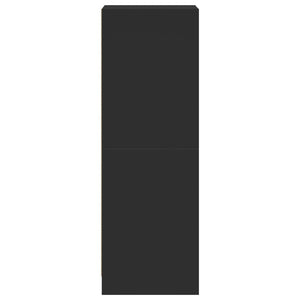 Ντουλάπι Μαύρο 35 x 37 x 109 εκ. με Γυάλινες Πόρτες