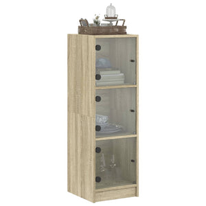 Ντουλάπι Sonoma Δρυς 35 x 37 x 109 εκ. με Γυάλινες Πόρτες