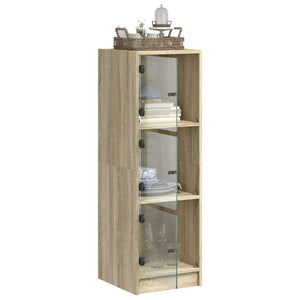 Ντουλάπι Sonoma Δρυς 35 x 37 x 109 εκ. με Γυάλινες Πόρτες