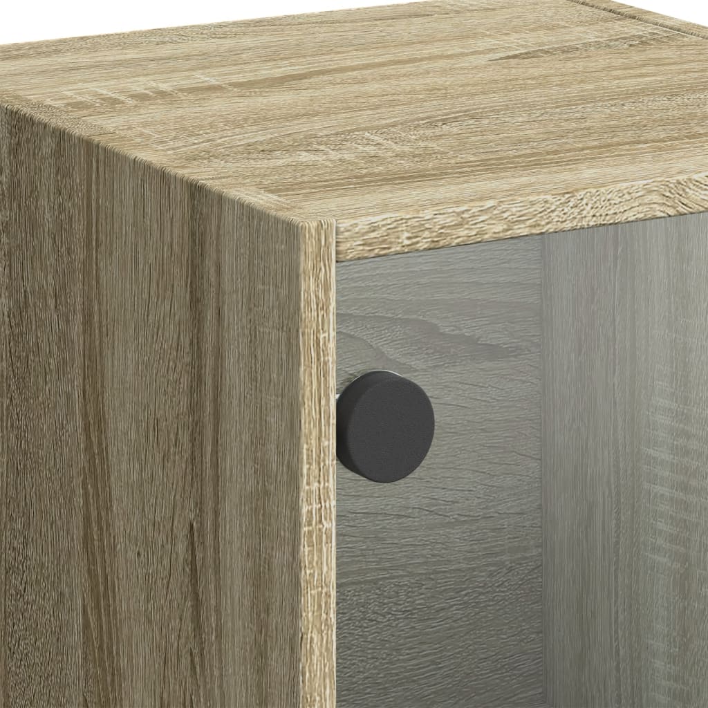 Ντουλάπι Sonoma Δρυς 35 x 37 x 109 εκ. με Γυάλινες Πόρτες