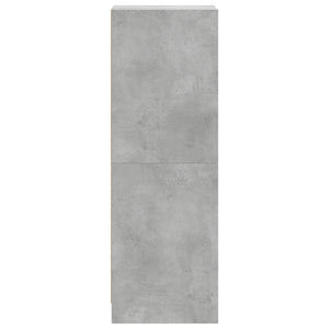 Ντουλάπι Γκρι Σκυροδέματος 35 x 37 x 109 εκ. με Γυάλινες Πόρτες - Pakobazaar