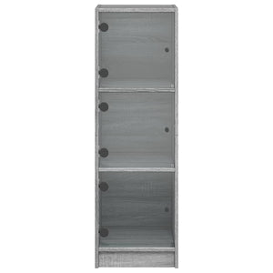 Ντουλάπι Γκρι Sonoma 35 x 37 x 109 εκ. με Γυάλινες Πόρτες