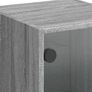 Ντουλάπι Γκρι Sonoma 35 x 37 x 109 εκ. με Γυάλινες Πόρτες