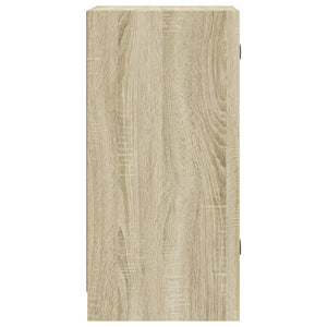 Βοηθητικό Ντουλάπι Sonoma Δρυς 35x37x75,5εκ. με Γυάλινες Πόρτες - Pakobazaar