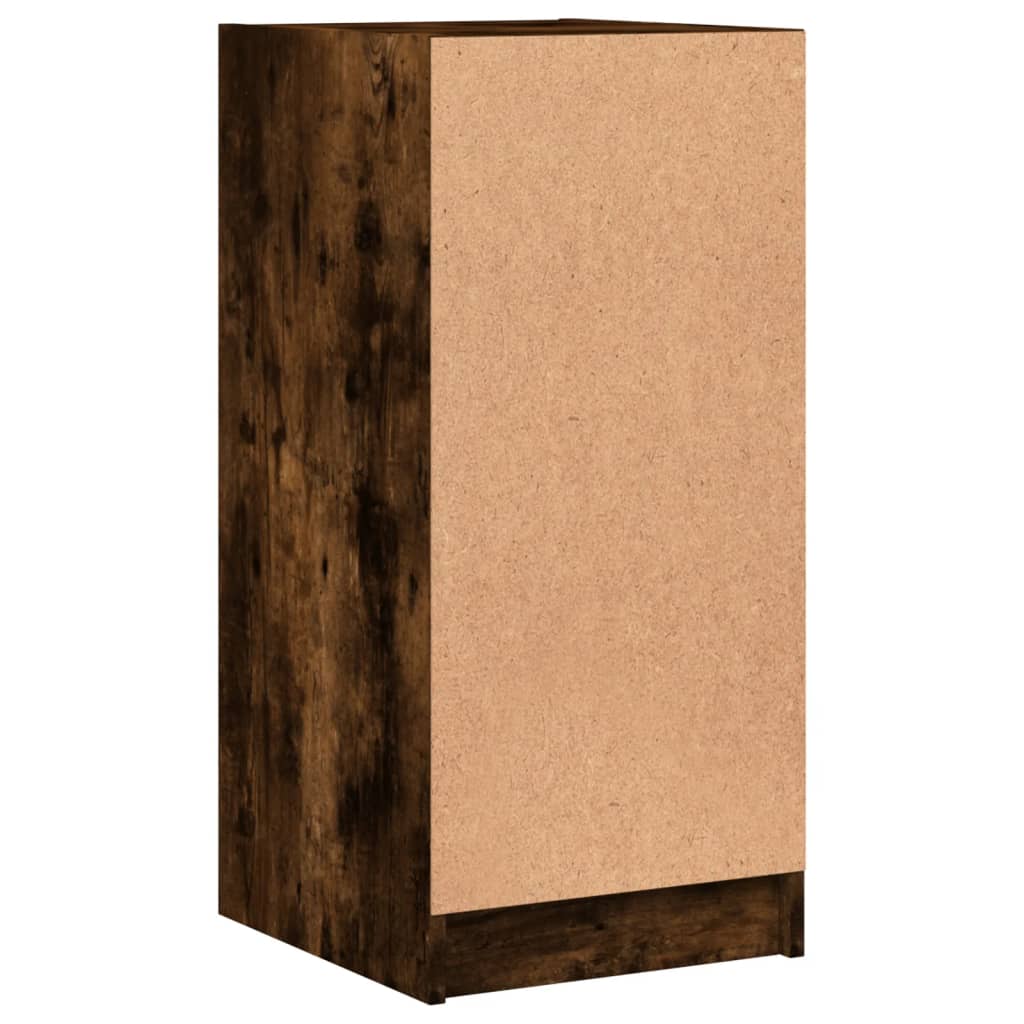 Βοηθητικό Ντουλάπι Καπνιστή Δρυς 35x37x75,5 εκ. Γυάλινες Πόρτες