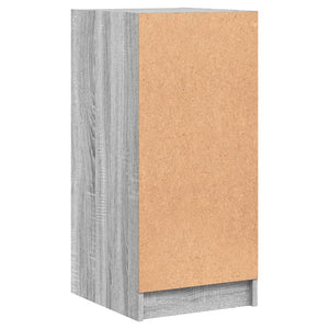 Βοηθητικό Ντουλάπι Sonoma Γκρι 35x37x75,5εκ. με Γυάλινες Πόρτες - Pakobazaar