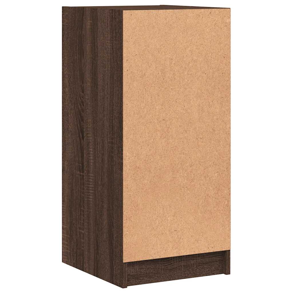 Βοηθητικό Ντουλάπι Καφέ Δρυς 35x37x75,5 εκ. Γυάλινες Πόρτες