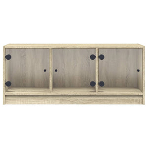 Έπιπλο Τηλεόρασης Sonoma Δρυς 102x37x42 εκ. με Γυάλινες Πόρτες