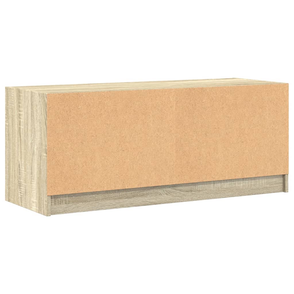 Έπιπλο Τηλεόρασης Sonoma Δρυς 102x37x42 εκ. με Γυάλινες Πόρτες