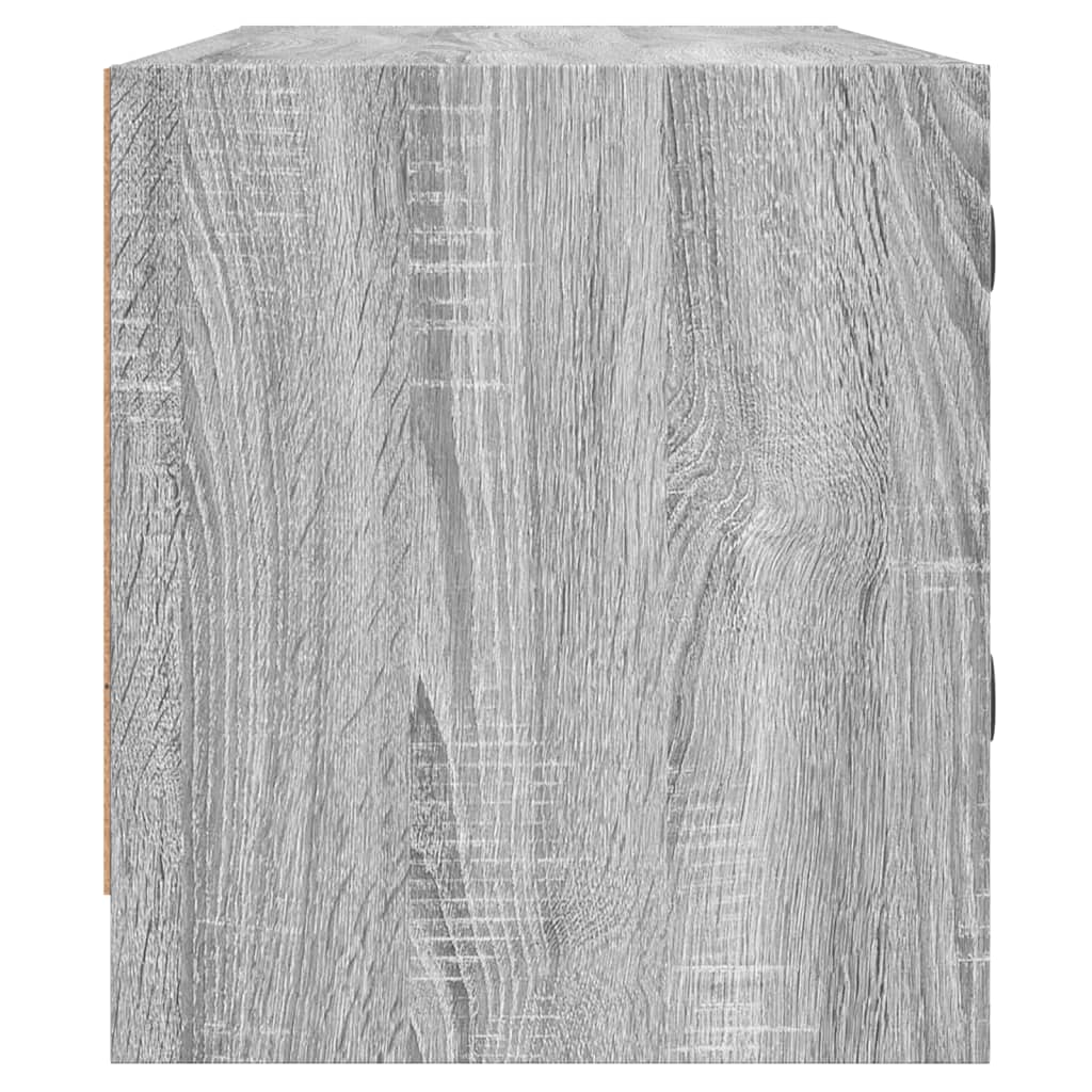 Έπιπλο Τηλεόρασης Sonoma Γκρι 102x37x42 εκ. με Γυάλινες Πόρτες