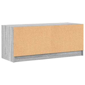 Έπιπλο Τηλεόρασης Sonoma Γκρι 102x37x42 εκ. με Γυάλινες Πόρτες