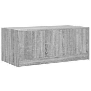 Τραπεζάκι Σαλονιού Sonoma Γκρι 102x50x42 εκ. με Γυάλινες Πόρτες