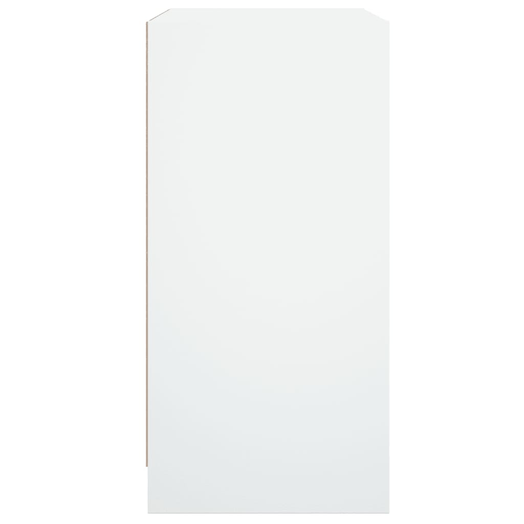 Βοηθητικό Ντουλάπι Λευκό 68x37x75,5 εκ. με Γυάλινες Πόρτες - Pakobazaar