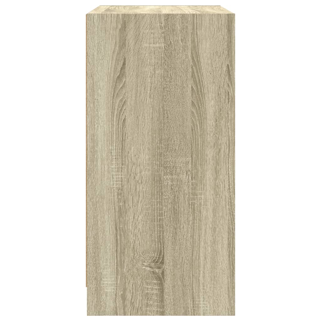 Βοηθητικό Ντουλάπι Sonoma Δρυς 68x37x75,5εκ. με Γυάλινες Πόρτες - Pakobazaar