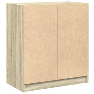 Βοηθητικό Ντουλάπι Sonoma Δρυς 68x37x75,5εκ. με Γυάλινες Πόρτες