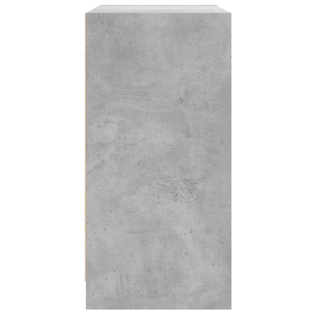 Βοηθητικό Ντουλάπι Γκρι Σκυροδ. 68x37x75,5 εκ. Γυάλινες Πόρτες - Pakobazaar