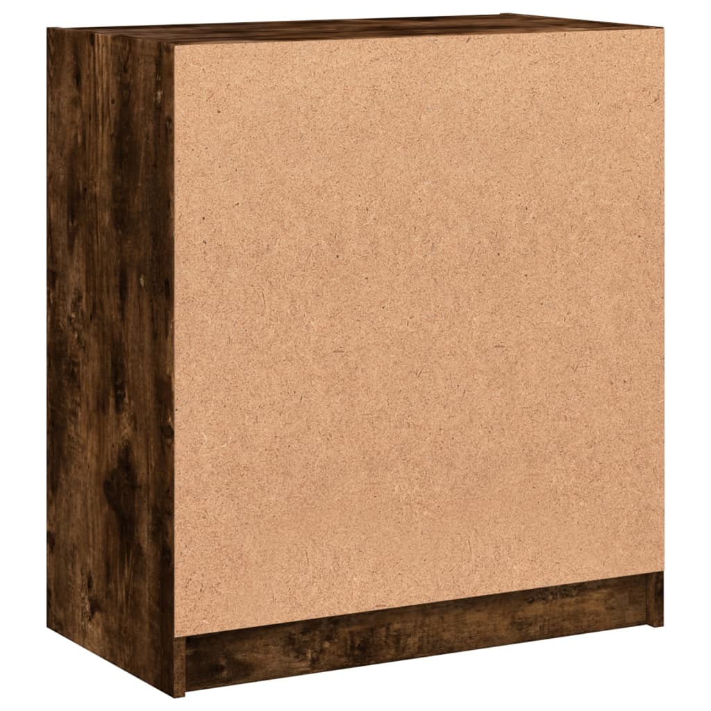 Βοηθητικό Ντουλάπι Καπνιστή Δρυς 68x37x75,5 εκ. Γυάλινες Πόρτες