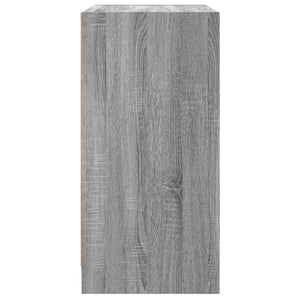 Βοηθητικό Ντουλάπι Sonoma Γκρι 68x37x75,5εκ. με Γυάλινες Πόρτες
