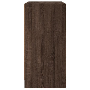 Βοηθητικό Ντουλάπι Καφέ Δρυς 68x37x75,5 εκ. Γυάλινες Πόρτες