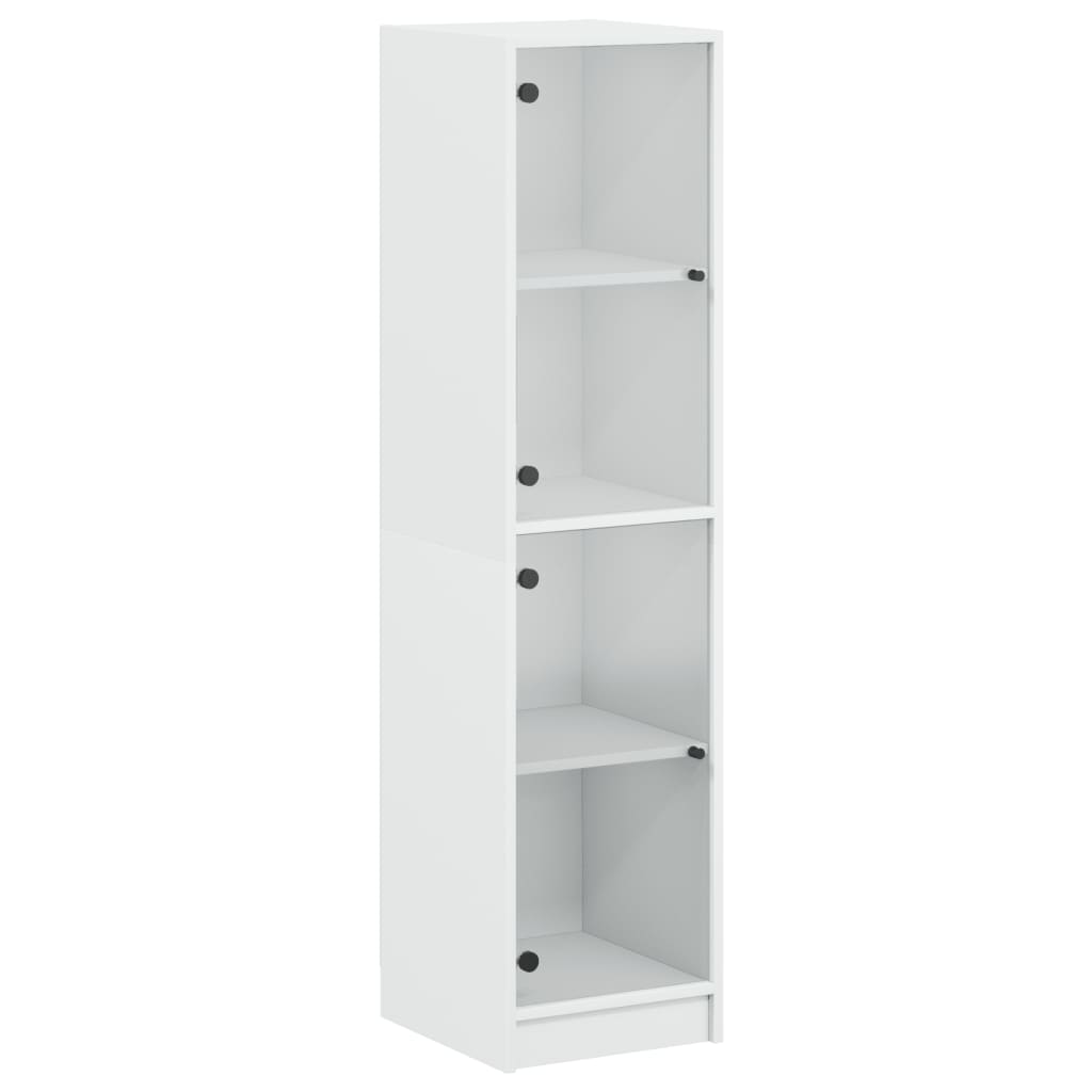 Ντουλάπι Λευκό 35 x 37 x 142 εκ. με Γυάλινες Πόρτες