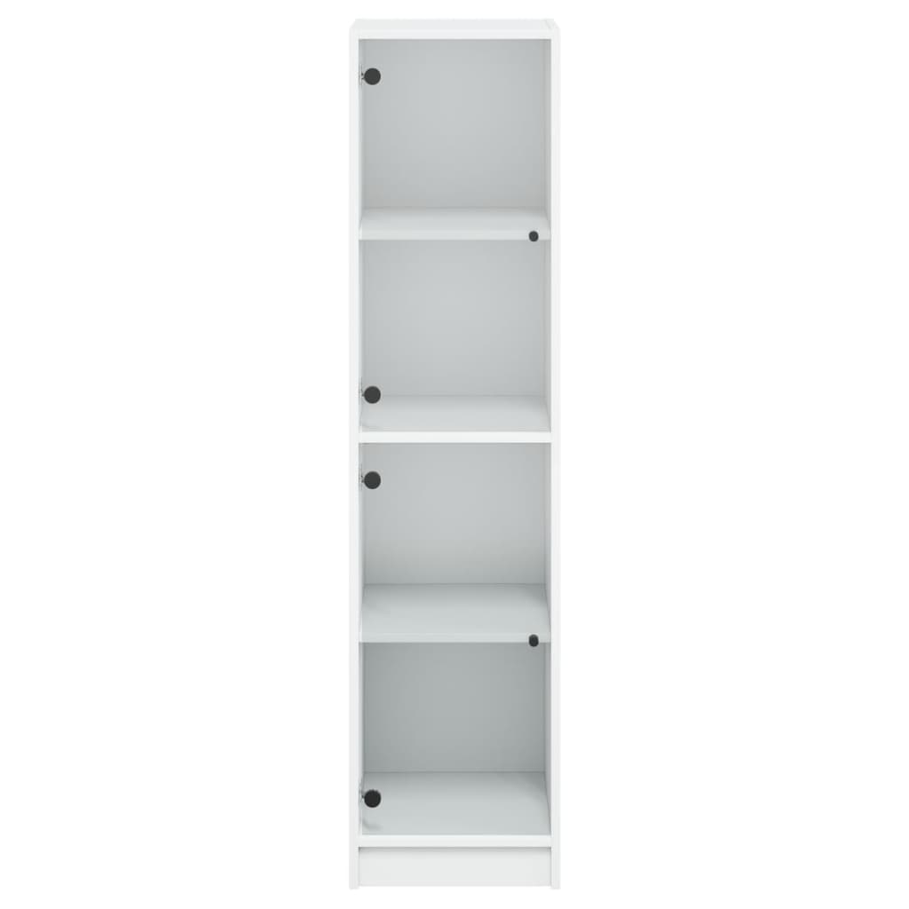Ντουλάπι Λευκό 35 x 37 x 142 εκ. με Γυάλινες Πόρτες