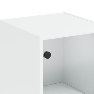 Ντουλάπι Λευκό 35 x 37 x 142 εκ. με Γυάλινες Πόρτες