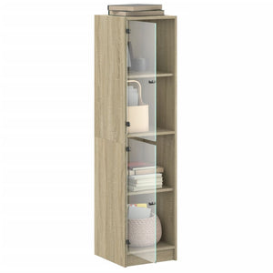 Ντουλάπι Sonoma Δρυς 35 x 37 x 142 εκ. με Γυάλινες Πόρτες - Pakobazaar