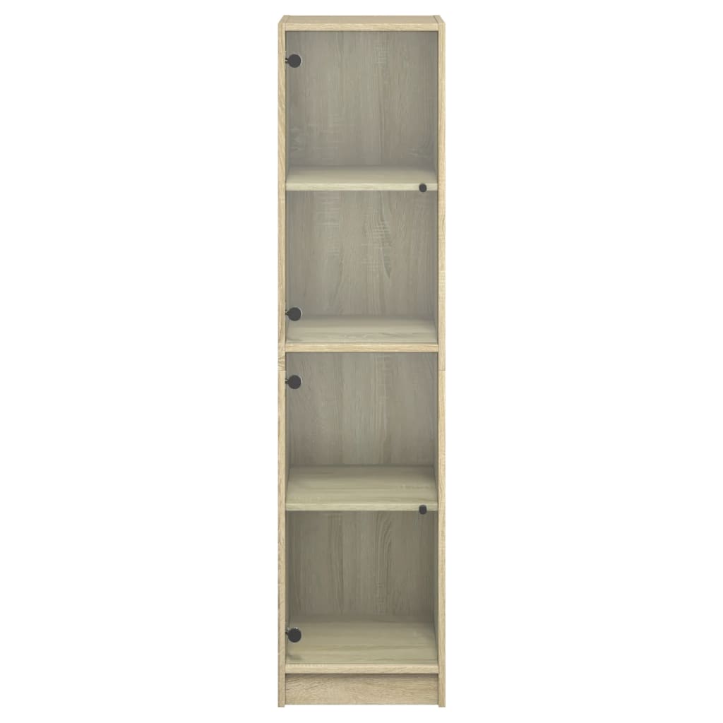 Ντουλάπι Sonoma Δρυς 35 x 37 x 142 εκ. με Γυάλινες Πόρτες - Pakobazaar