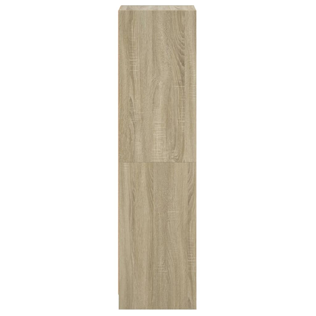 Ντουλάπι Sonoma Δρυς 35 x 37 x 142 εκ. με Γυάλινες Πόρτες - Pakobazaar