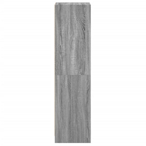 Ντουλάπι Γκρι Sonoma 35x37x142 εκ. με Γυάλινες Πόρτες - Pakobazaar