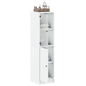 Ντουλάπι Λευκό 35x37x142 εκ. με Γυάλινες Πόρτες