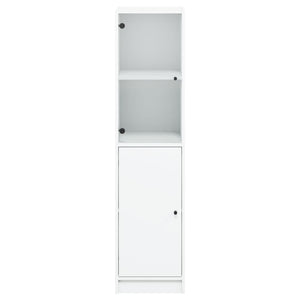 Ντουλάπι Λευκό 35x37x142 εκ. με Γυάλινες Πόρτες