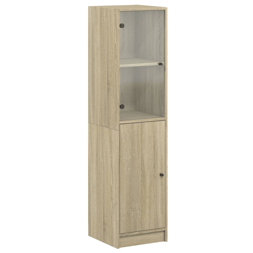 Ντουλάπι Sonoma Δρυς 35 x 37 x 142 εκ. με Γυάλινη Πόρτα - Pakobazaar
