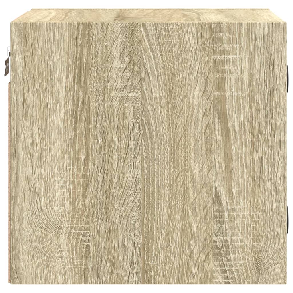 Κομοδίνο Sonoma Δρυς 35x37x35 εκ. με Γυάλινη Πόρτα