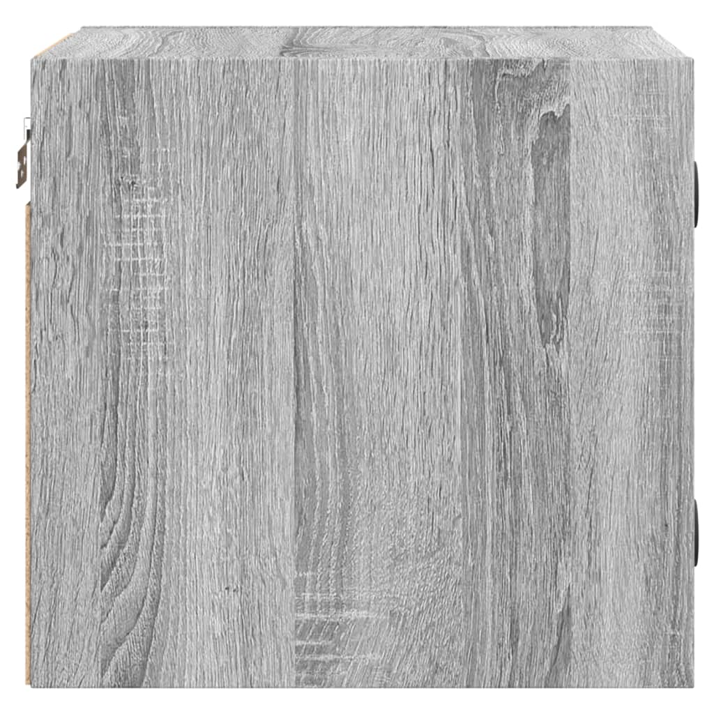 Κομοδίνα 2 τεμ. Γκρι Sonoma 35x37x35 εκ. με Γυάλινες Πόρτες