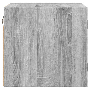 Κομοδίνα 2 τεμ. Γκρι Sonoma 35x37x35 εκ. με Γυάλινες Πόρτες