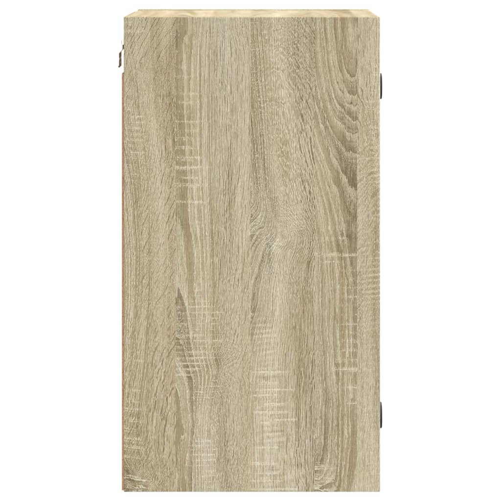 Ντουλάπι Τοίχου Sonoma Δρυς 35x37x68,5 εκ. με Γυάλινες Πόρτες