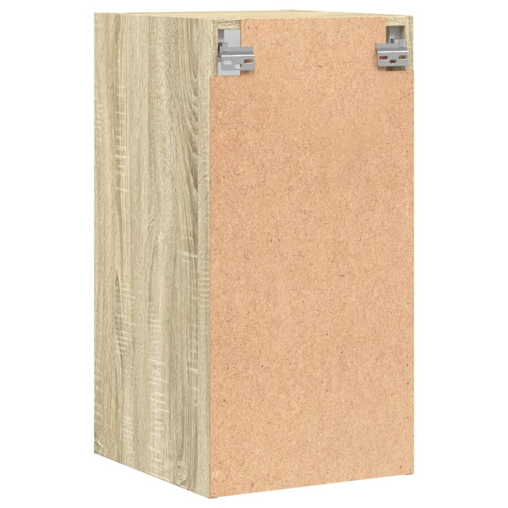 Ντουλάπι Τοίχου Sonoma Δρυς 35x37x68,5 εκ. με Γυάλινες Πόρτες