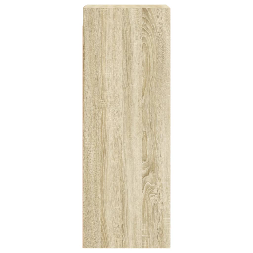 Ντουλάπι Τοίχου Sonoma Δρυς 35x37x100 εκ. με Γυάλινες Πόρτες - Pakobazaar