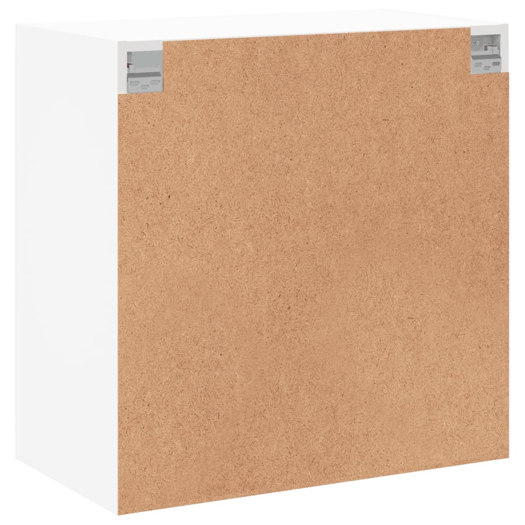 Ντουλάπι Τοίχου Λευκό 68x37x68,5 εκ. με Γυάλινες Πόρτες - Pakobazaar