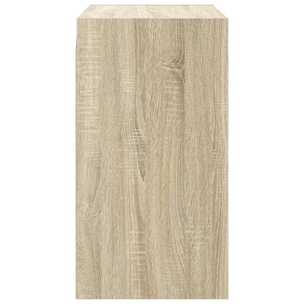 Ντουλάπι Τοίχου Sonoma Δρυς 68x37x68,5 εκ. με Γυάλινες Πόρτες