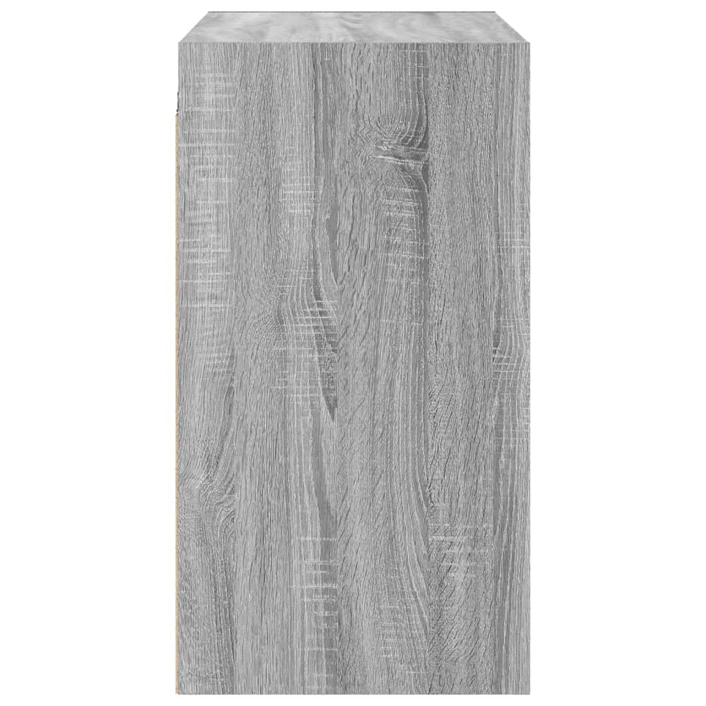 Ντουλάπι Τοίχου Sonoma Γκρι 68x37x68,5 εκ. με Γυάλινες Πόρτες - Pakobazaar