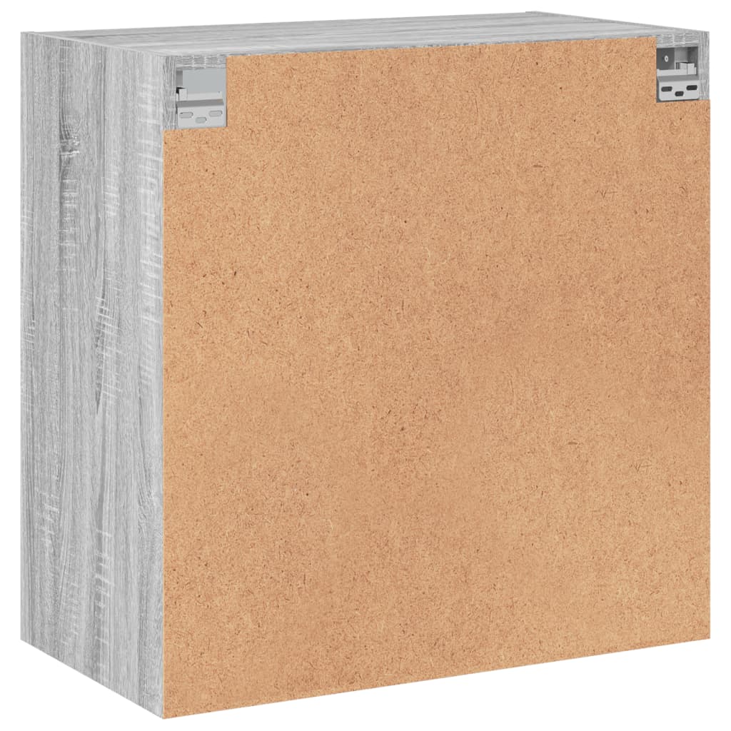Ντουλάπι Τοίχου Sonoma Γκρι 68x37x68,5 εκ. με Γυάλινες Πόρτες - Pakobazaar