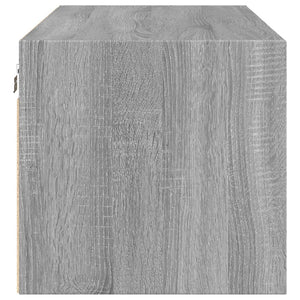 Ντουλάπι Τοίχου Γκρι Sonoma 102x37x35 εκ. με Γυάλινες Πόρτες - Pakobazaar