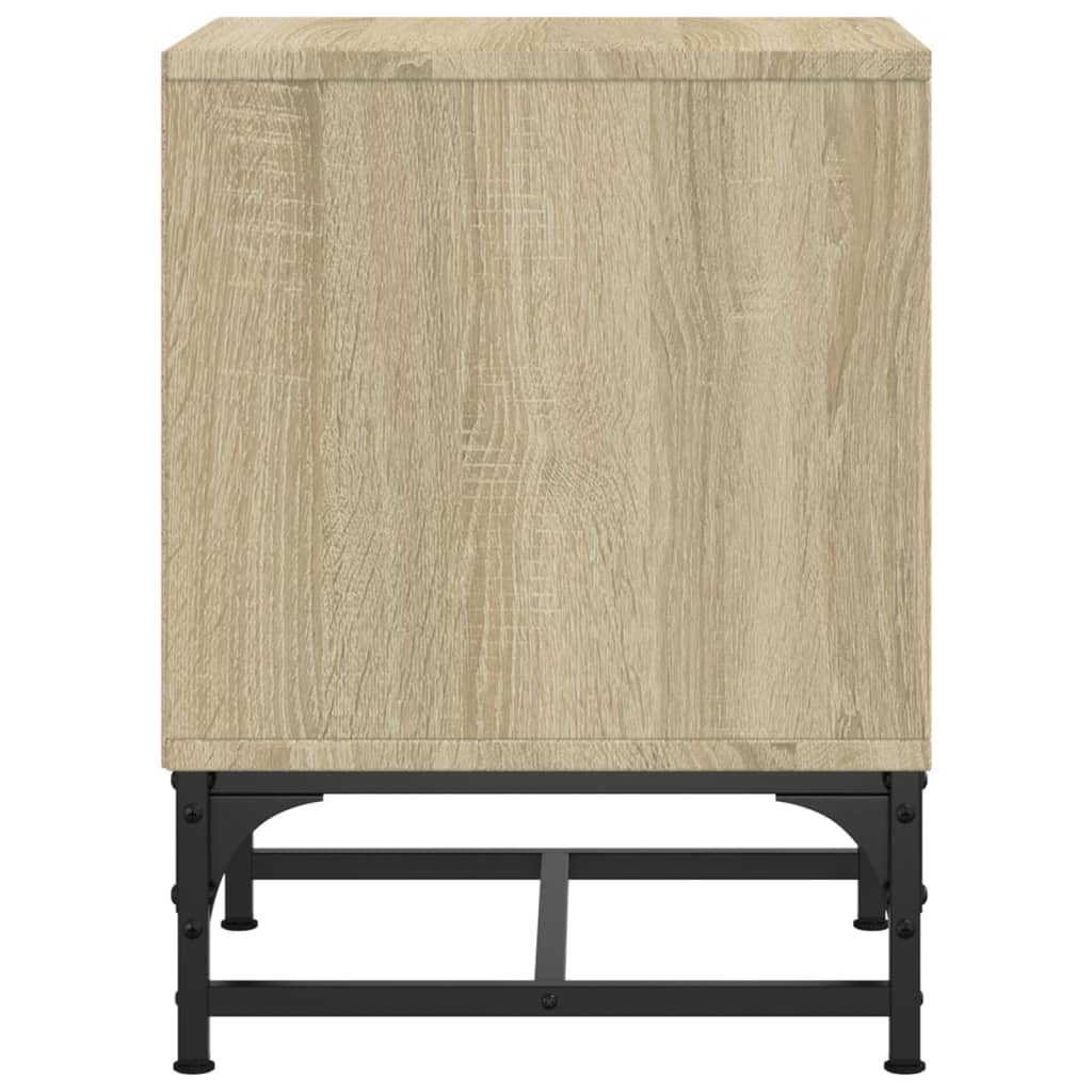 Κομοδίνο Sonoma Δρυς 35x37x50 εκ. με Γυάλινη Πόρτα