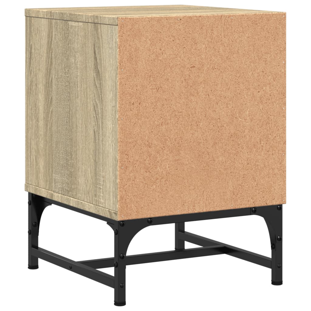 Κομοδίνο Sonoma Δρυς 35x37x50 εκ. με Γυάλινη Πόρτα