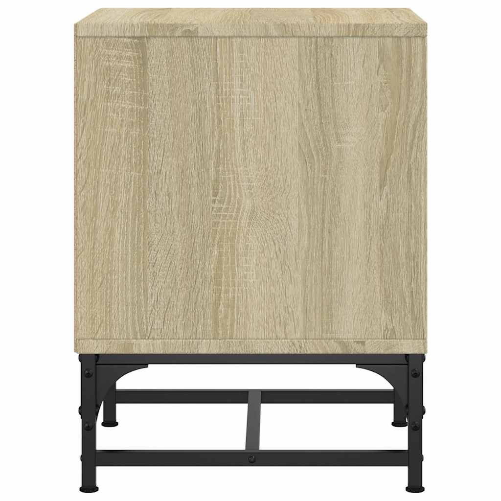 Κομοδίνα 2 τεμ. Sonoma Δρυς 35x37x50 εκ. με Γυάλινες Πόρτες