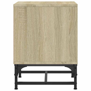 Κομοδίνα 2 τεμ. Sonoma Δρυς 35x37x50 εκ. με Γυάλινες Πόρτες
