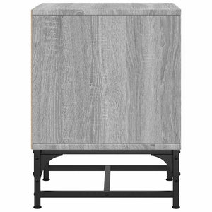 Κομοδίνο Γκρι Sonoma 35x37x50 εκ. με Γυάλινη Πόρτα
