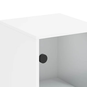 Ντουλάπι Λευκό 35 x 37 x 120 εκ. με Γυάλινες Πόρτες
